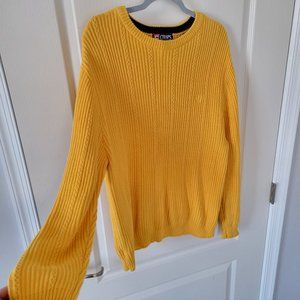 Yellow Chaps Ralph Lauren Knit Sweater Pullover Vintage Long Sleeve Retro Mens L